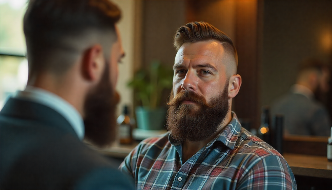 Inspirações de celebridades com rosto redondo e barba impecável