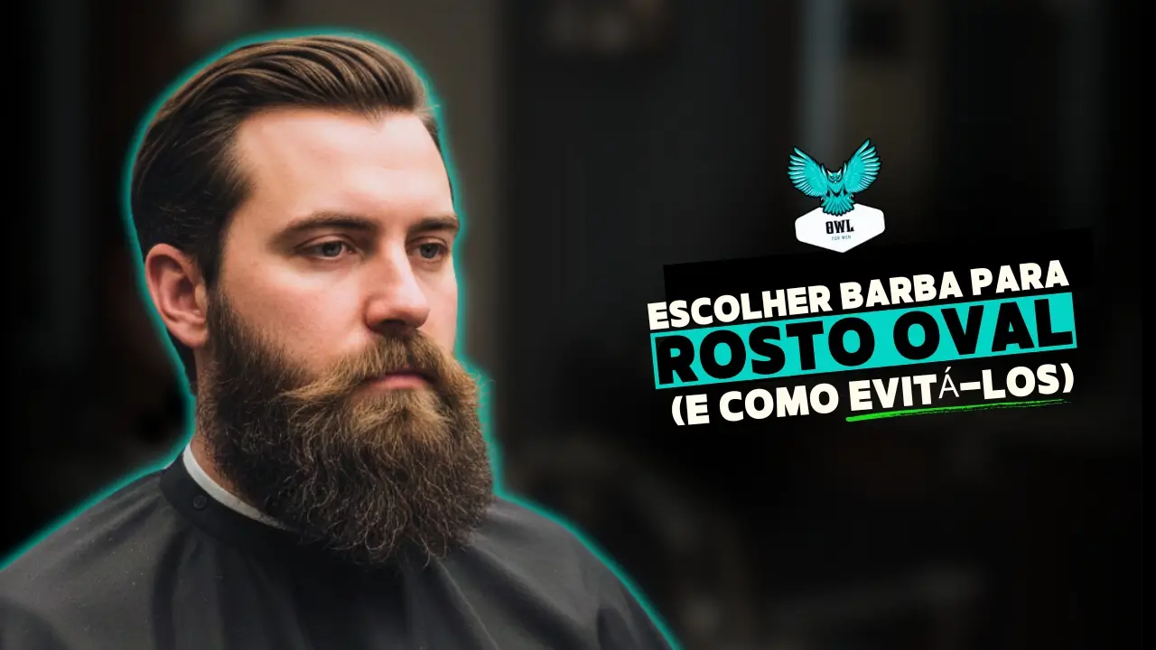 Homem de rosto oval com barba sem desenho e crescimento desorganizado, representando erros comuns ao cuidar da barba
